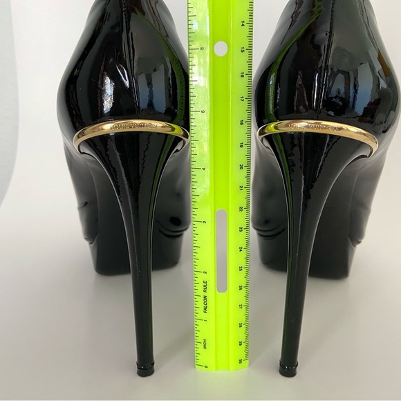 Louis Vuitton Black Patent Leather Peep Toe Platform High Heel Pumps Size 41 - Picture 8 of 16